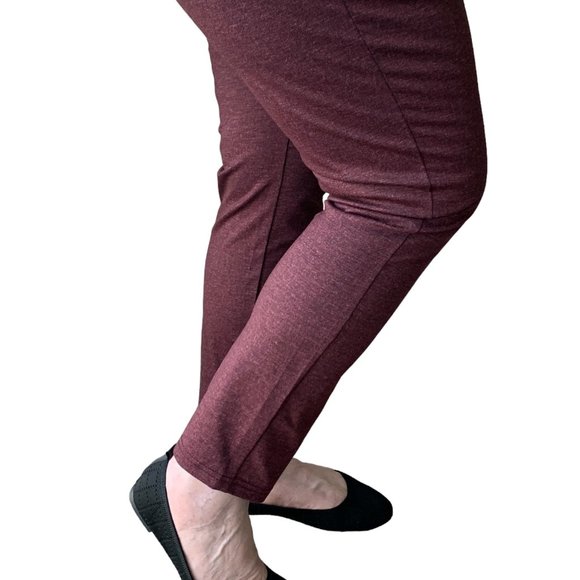 Hue Women's Tweed High-Waist Knit sangria leggings FREE GIFT WITH PURCHASE - Picture 1 of 9